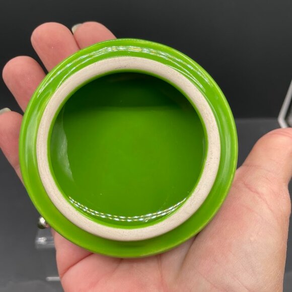 Gail Craft Japan Lime Green Apple Green Small Ceramic Tea Pot with Disc Lid - Picture 8 of 12